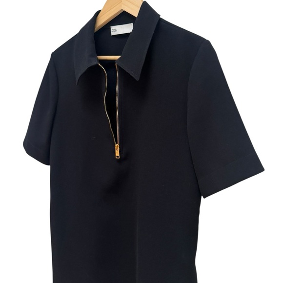 Tory Burch Black Crepe Polo Dress - Picture 10 of 14